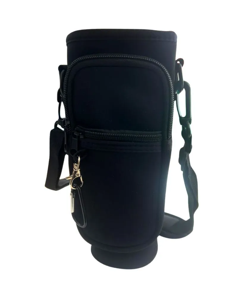 Water Bottle Holder for Stanley Mugs - Adjustable Strap - Black