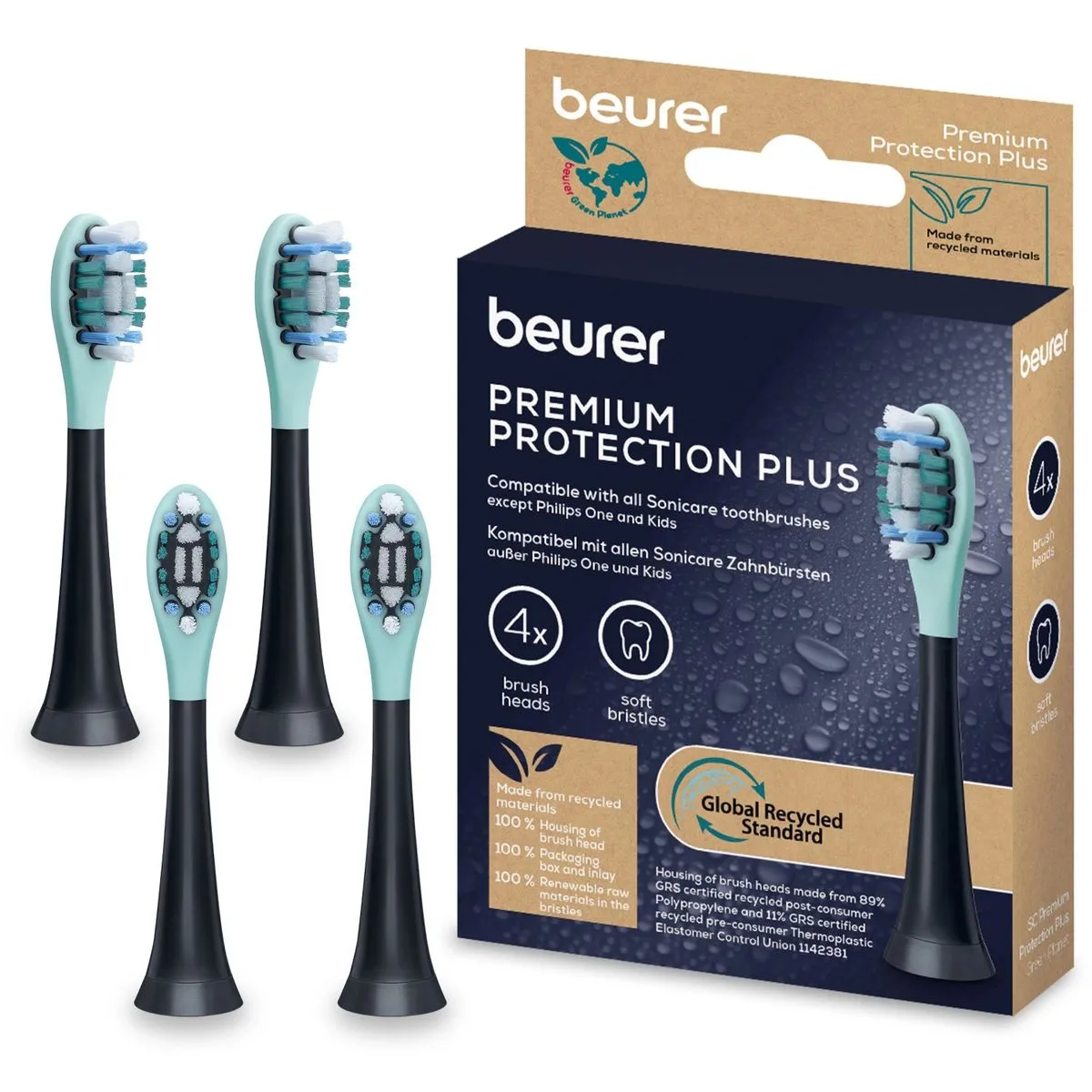 Beurer Toothbrush Heads Also Compatible with Philips Sonicare: Protection+