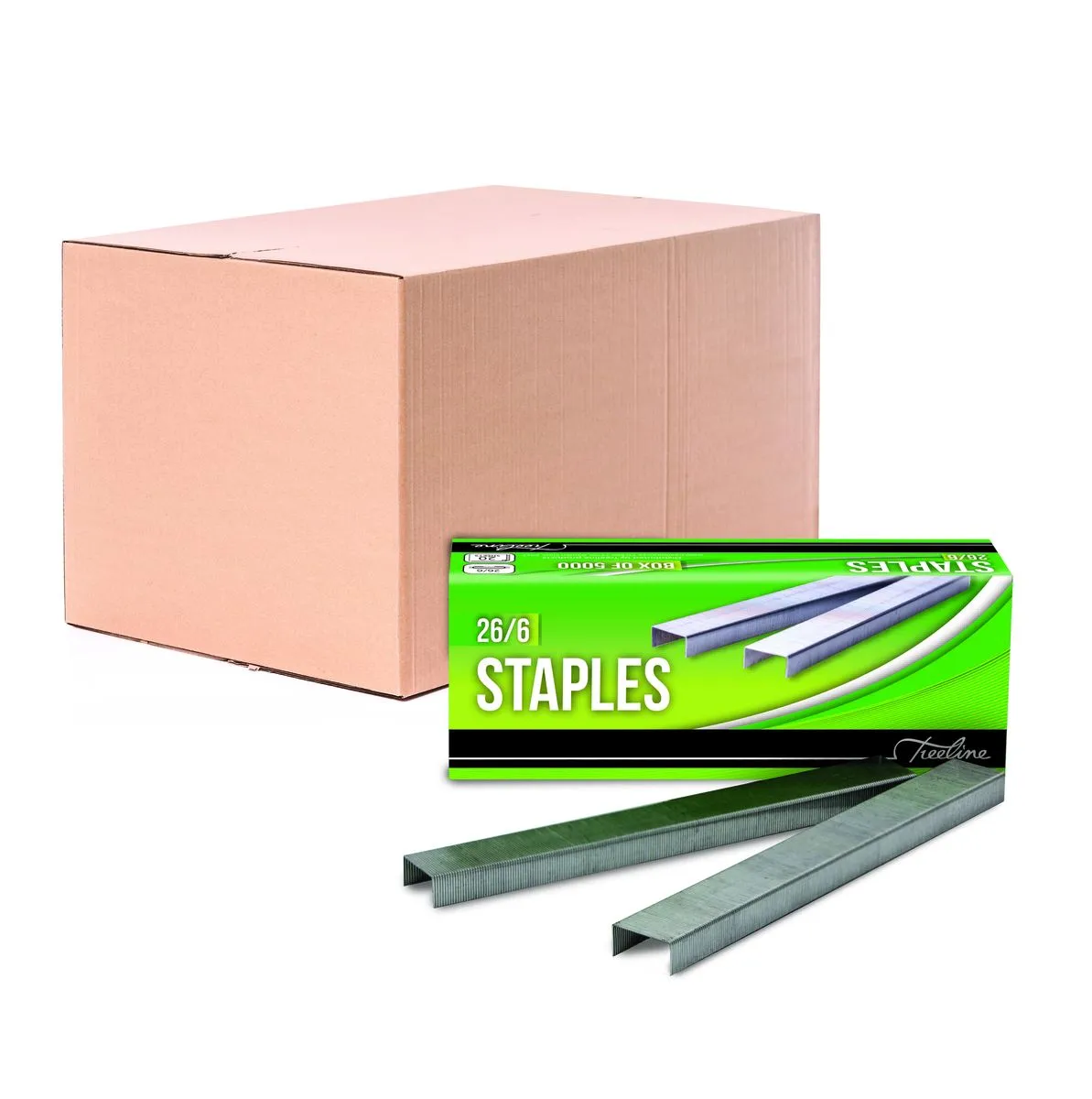 Treeline 26/6 Staples - 20 Sheets (5000 per box) - Pack of 10 Boxes