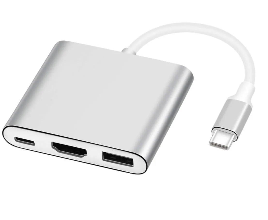 Type-C to HDMI 4k Adapter With USB 3.0 + USB-C PD Port-3in1