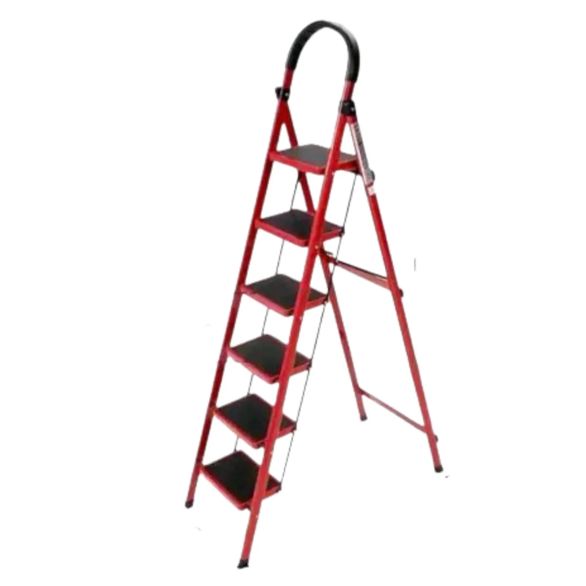 Premium 6-Step Aluminum Folding Ladder- Non-Slip & Multi-Purpose