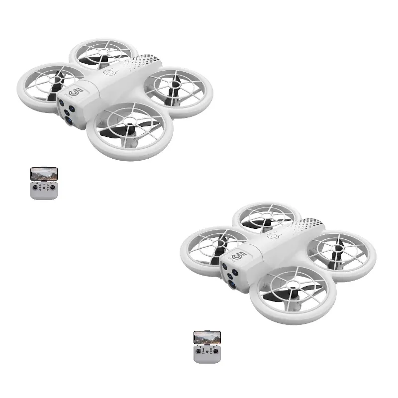 2 Pack-CZ05 Entry-level Mini Optical Flow Dual-Camera Remote Control Drone