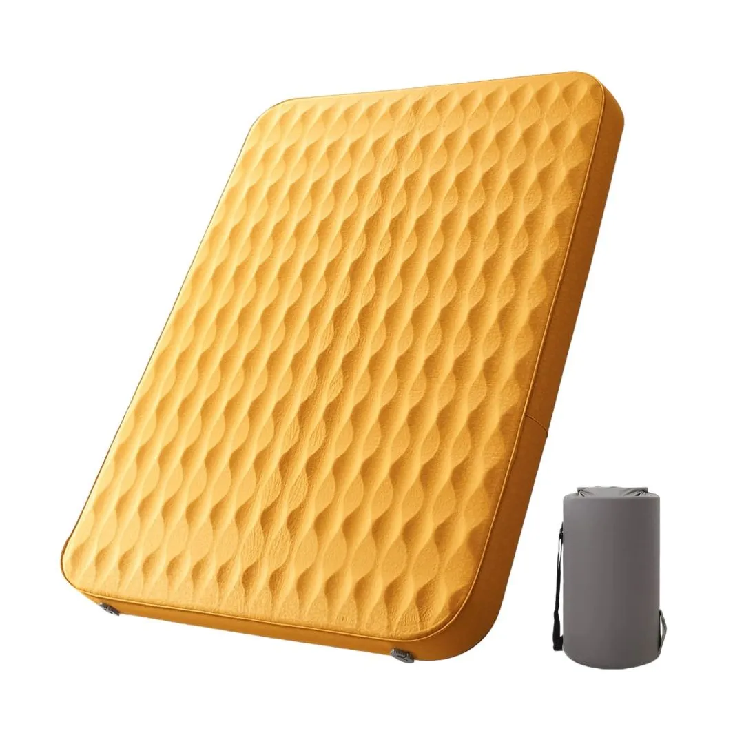 Double 3D Self-Inflating Camping Mattress 200x134x9cm Air Sleeping Mat