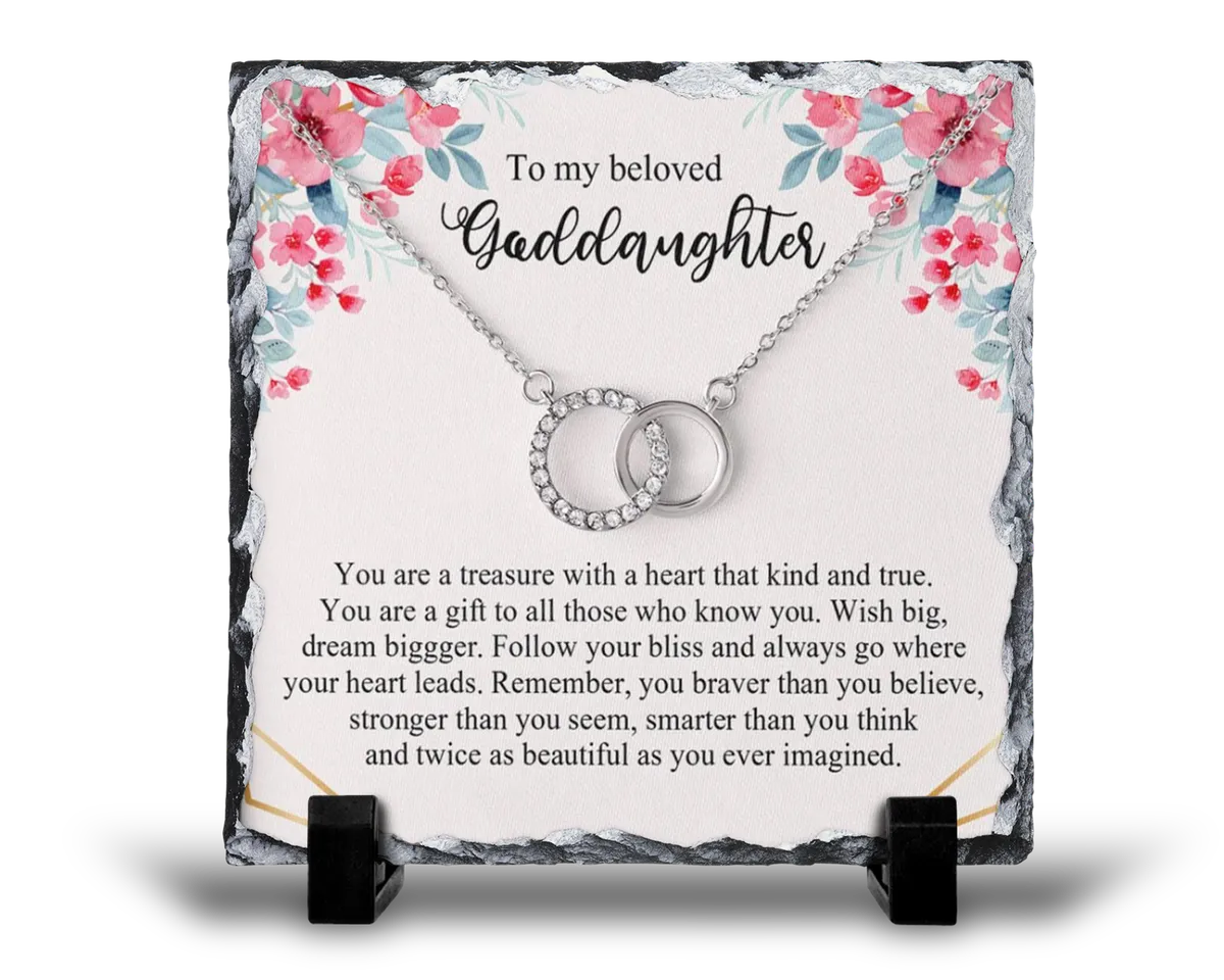 To My Beloved Goddaughter Birthday Christmas Gift Rock Slate