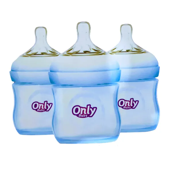 Only Baby Feeding Bottle 125ml - 3 Pack - Blue
