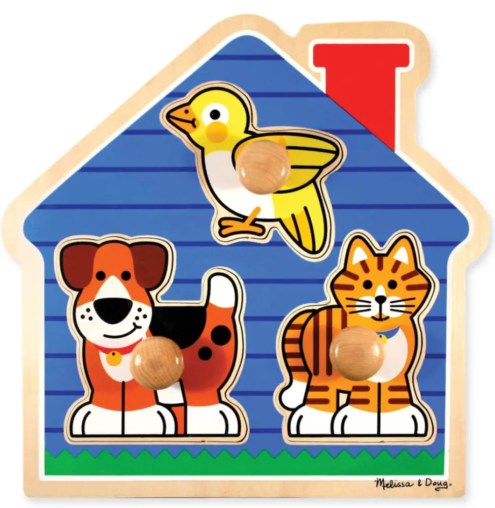 Melissa & Doug House Pets Jumbo Knob Puzzle (3 Piece)
