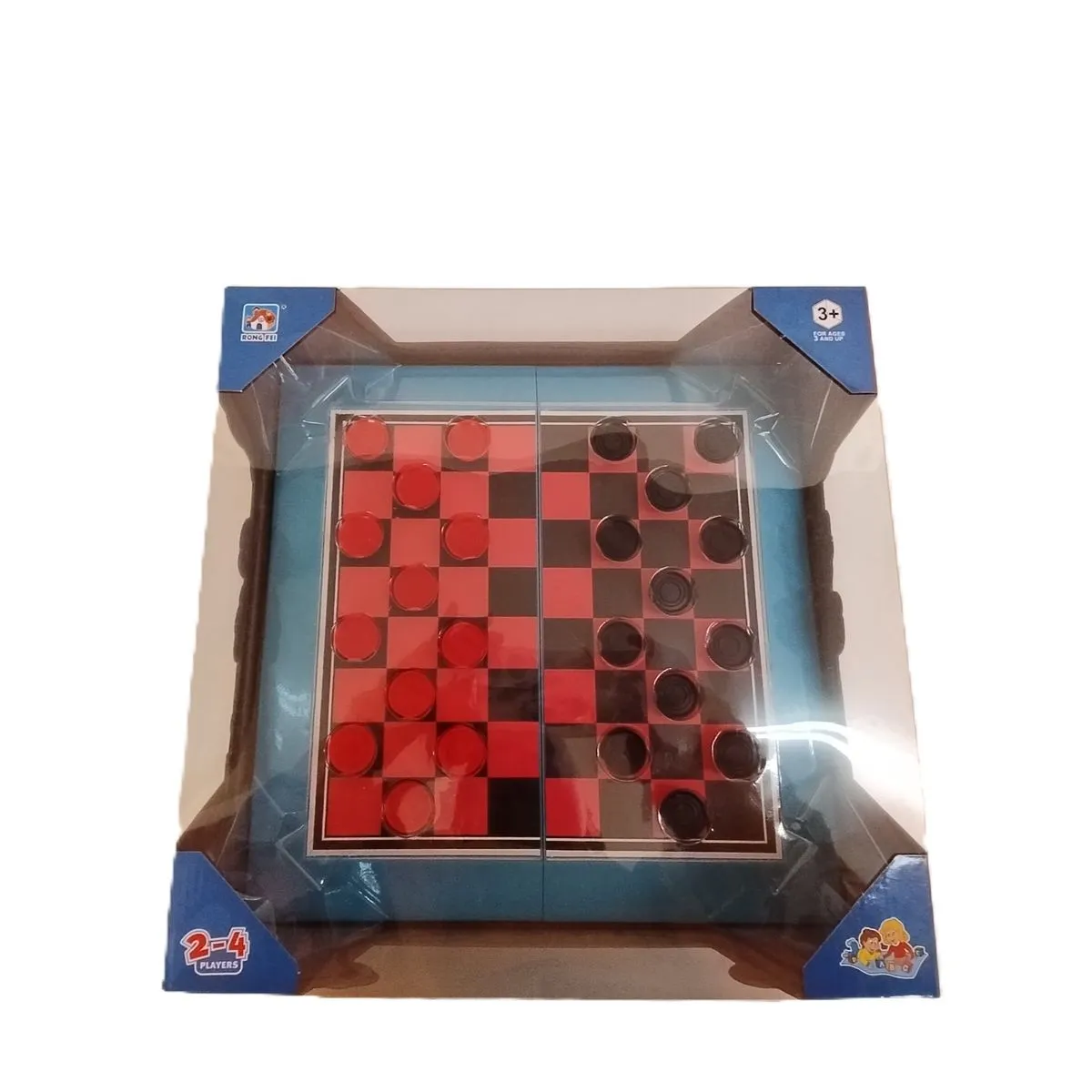 Checkers Game in Open Box