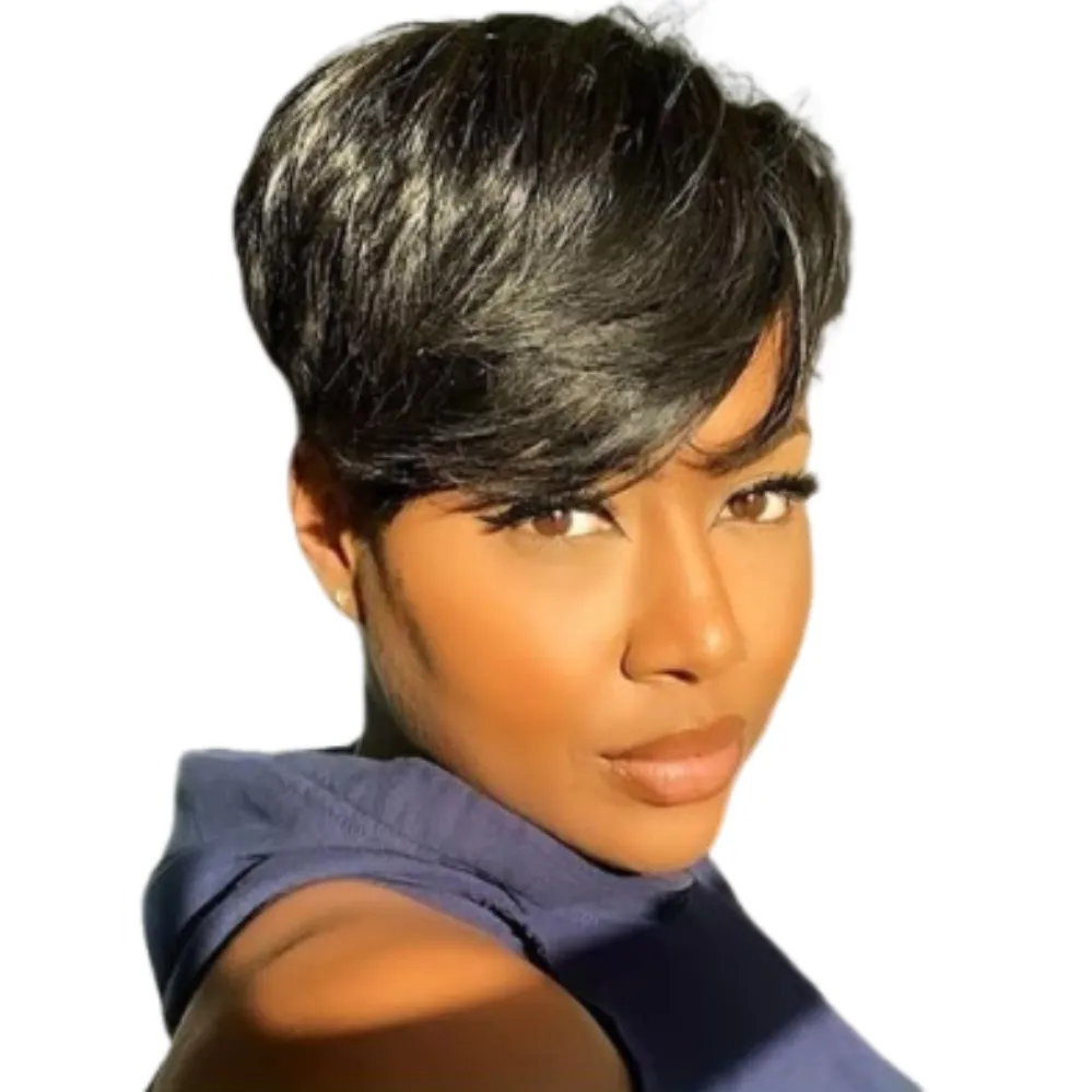 Wigs Short Pixie Cut Brazilian Human Hair Wigs For Women Bresilienne
