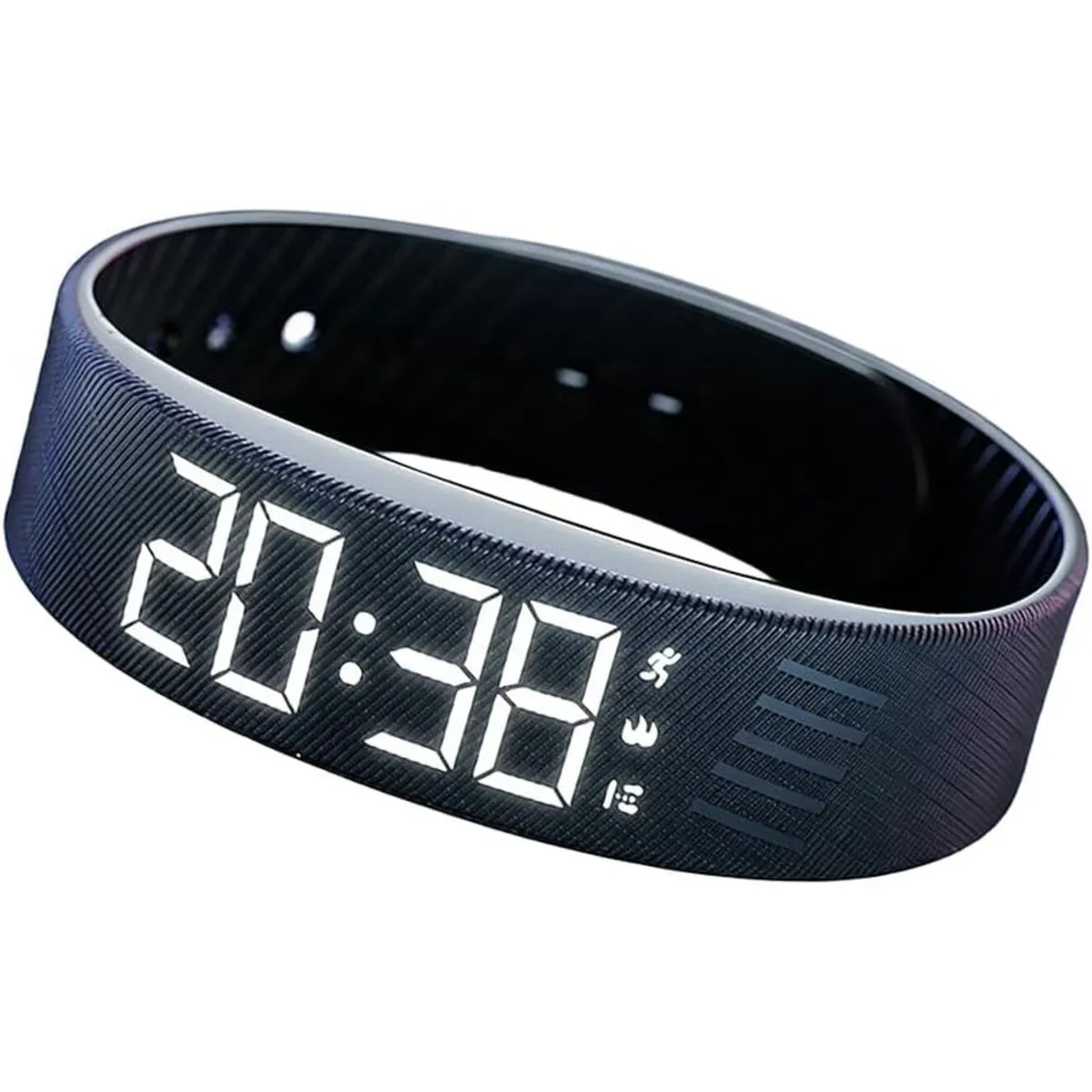 Waterproof Vibrating Alarm Wristband with Dual Clocks
