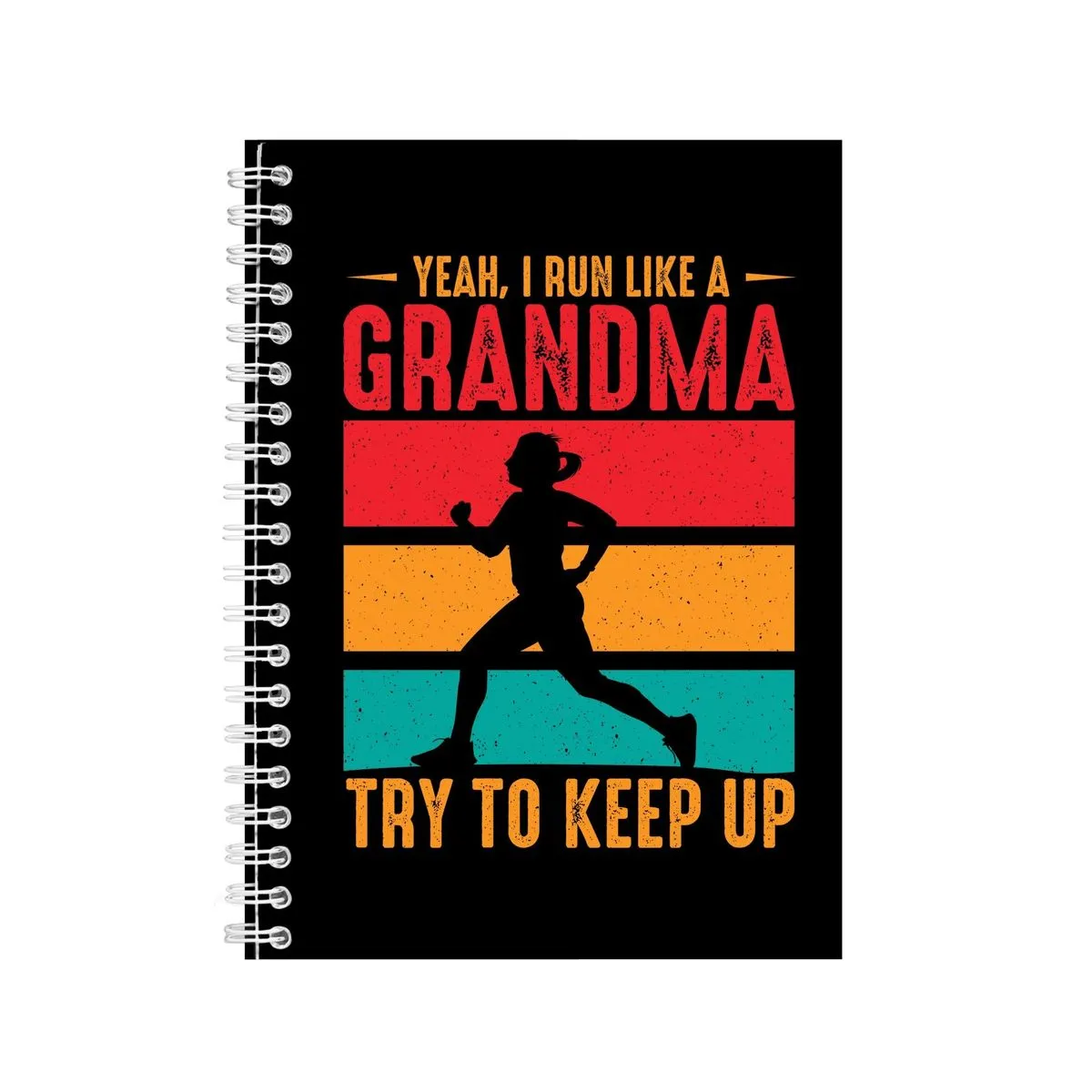 Grandma A5 Notebook Spiral Lined Running Graphic Saying Notepad Present 178