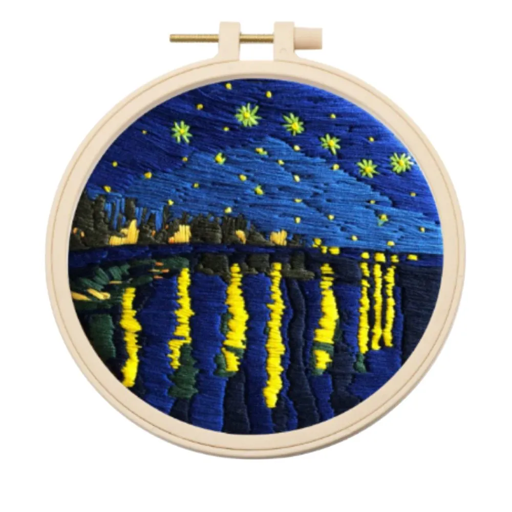 Craft Embroidery Starter Kit Famous Painting - Blue