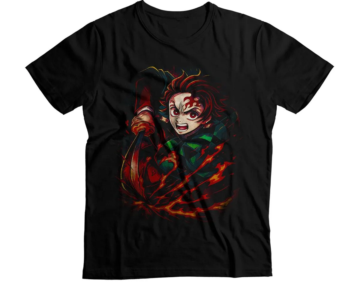 Tanjiro Kamado Water Wheel Breathing Demon Slayer Graphic T-Shirt