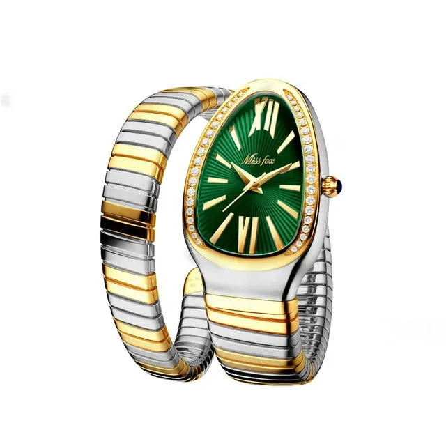 Two-Layer Wrap Around with Elastic Scaling Mechanism Watch for Women - Green