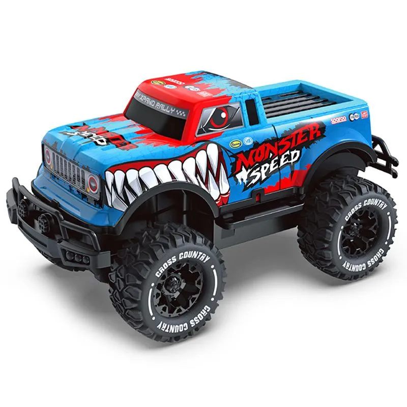 Cool Lights Electric Blue Remote Controlled Car Offroad RC Cars Kids Toy