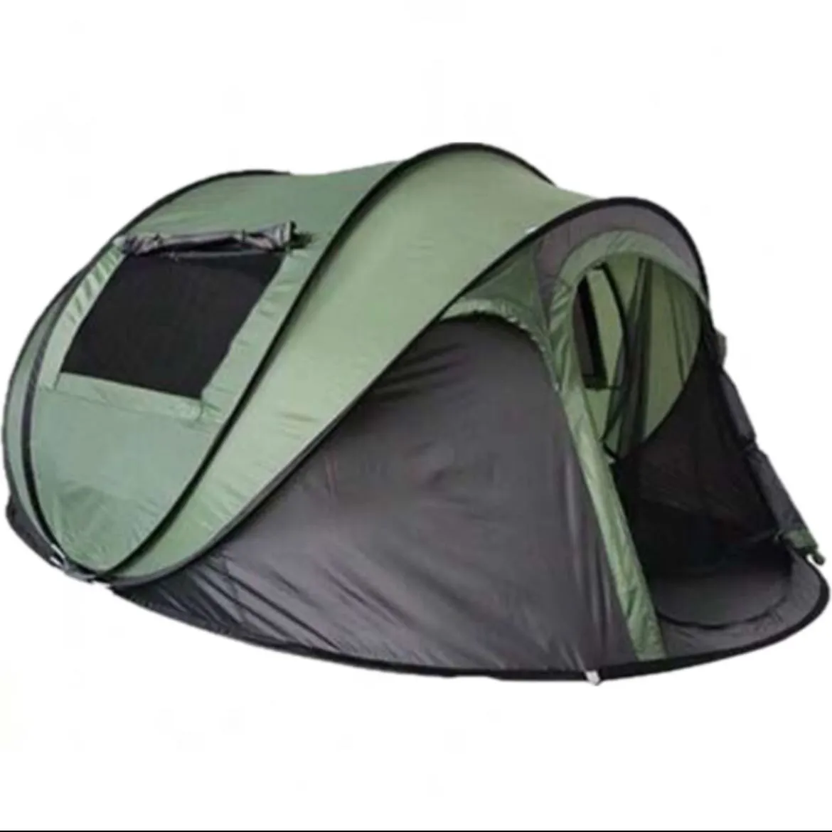 3 - 8 Person Outdoor Camping Tent, Waterproof sunshade Tent for Hiking - Army green