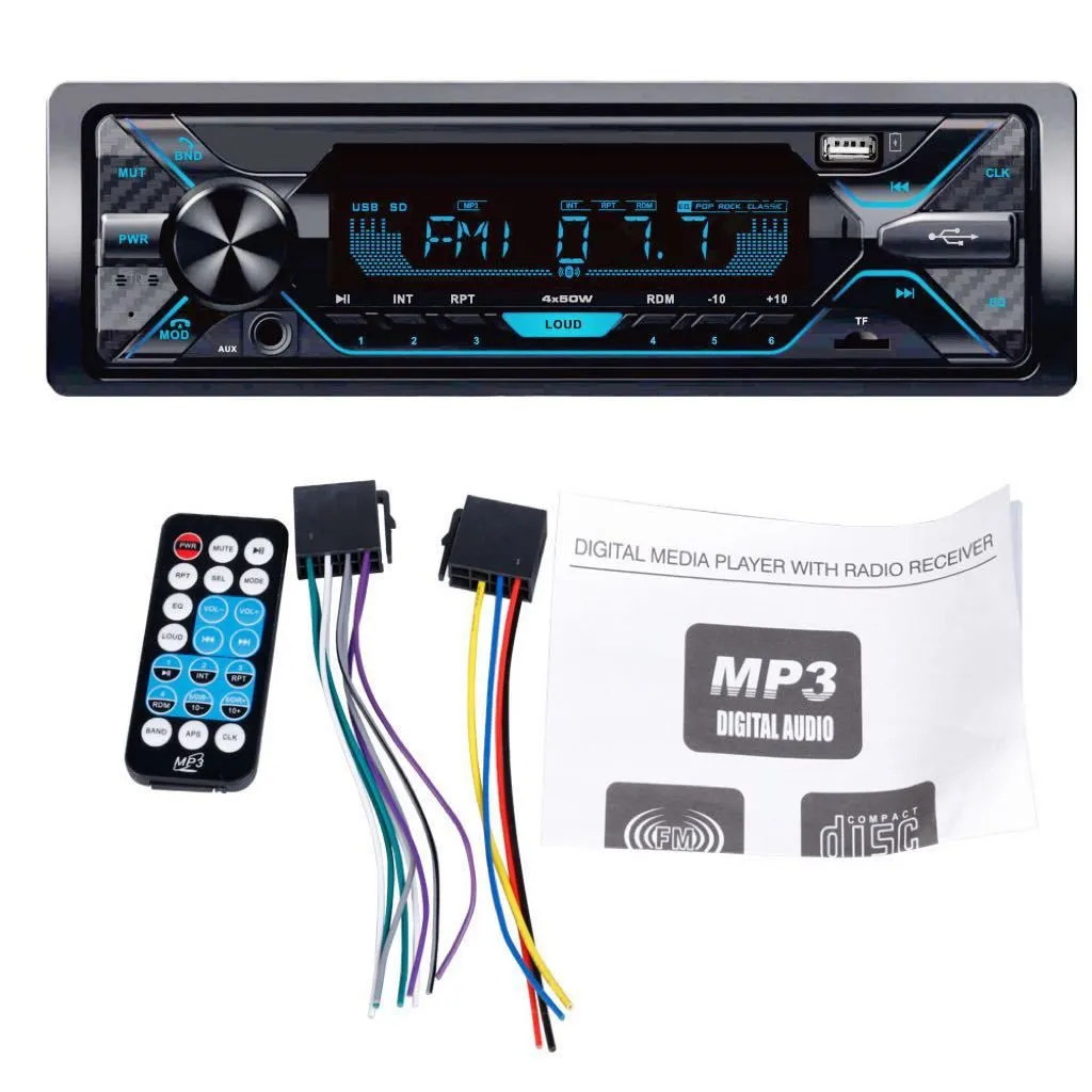Single Din Car Stereo Audio, 12V MP3 Player Car Radio, Multimedia Car Radio
