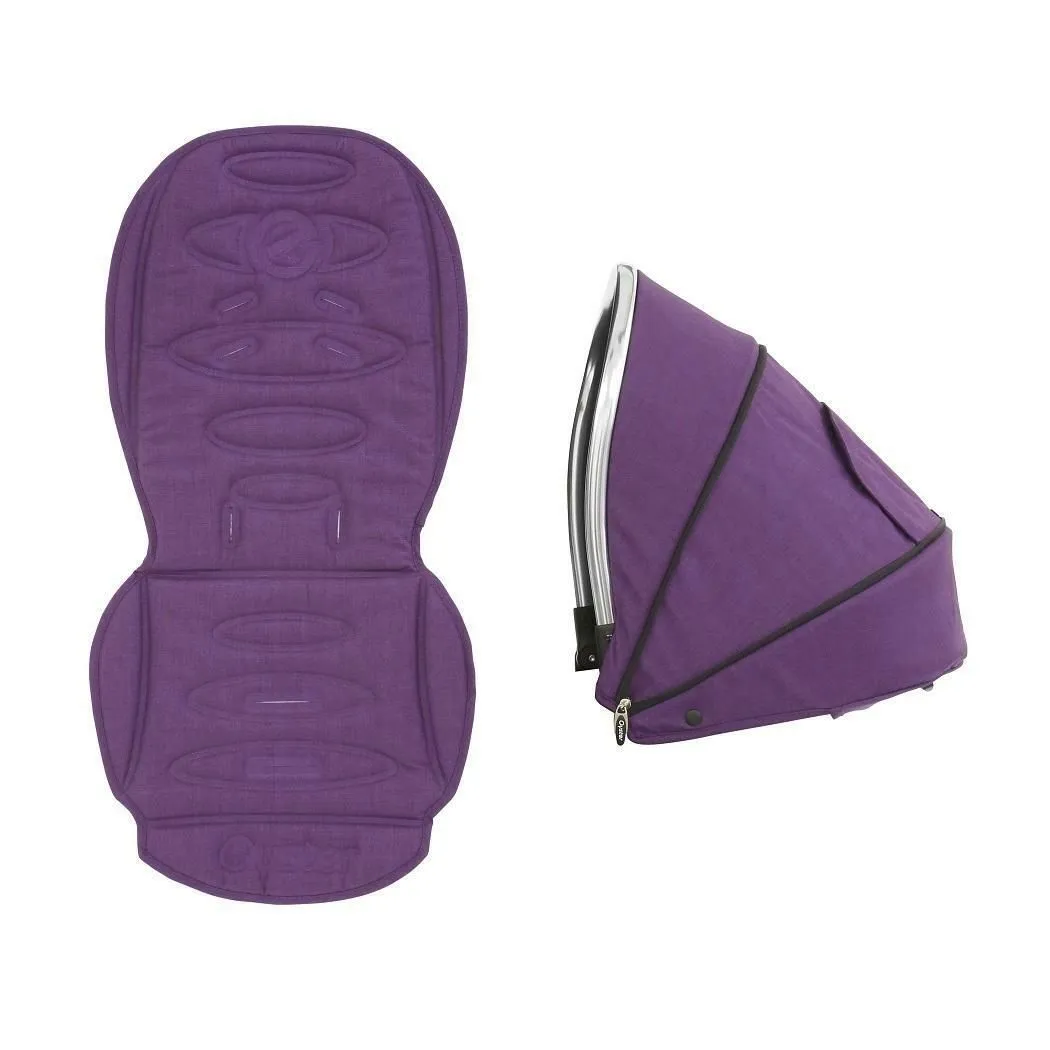 BabyStyle Oyster Max2 Lie-Flat Tandem Hood & Seat Cover Colour Pack - Damson