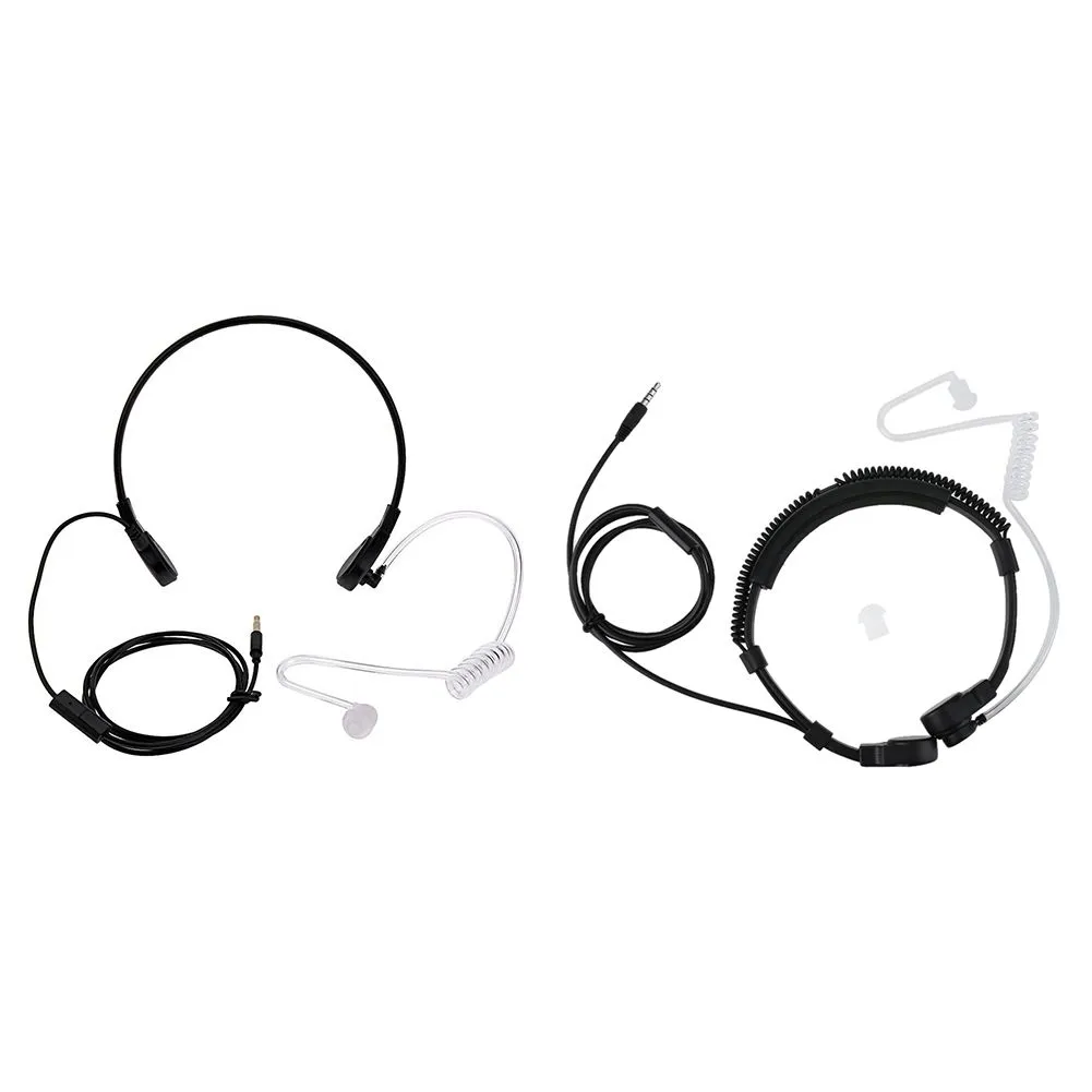 3 5Mm Plug Throat Earphone Headset with Throat Mic for Smartphones