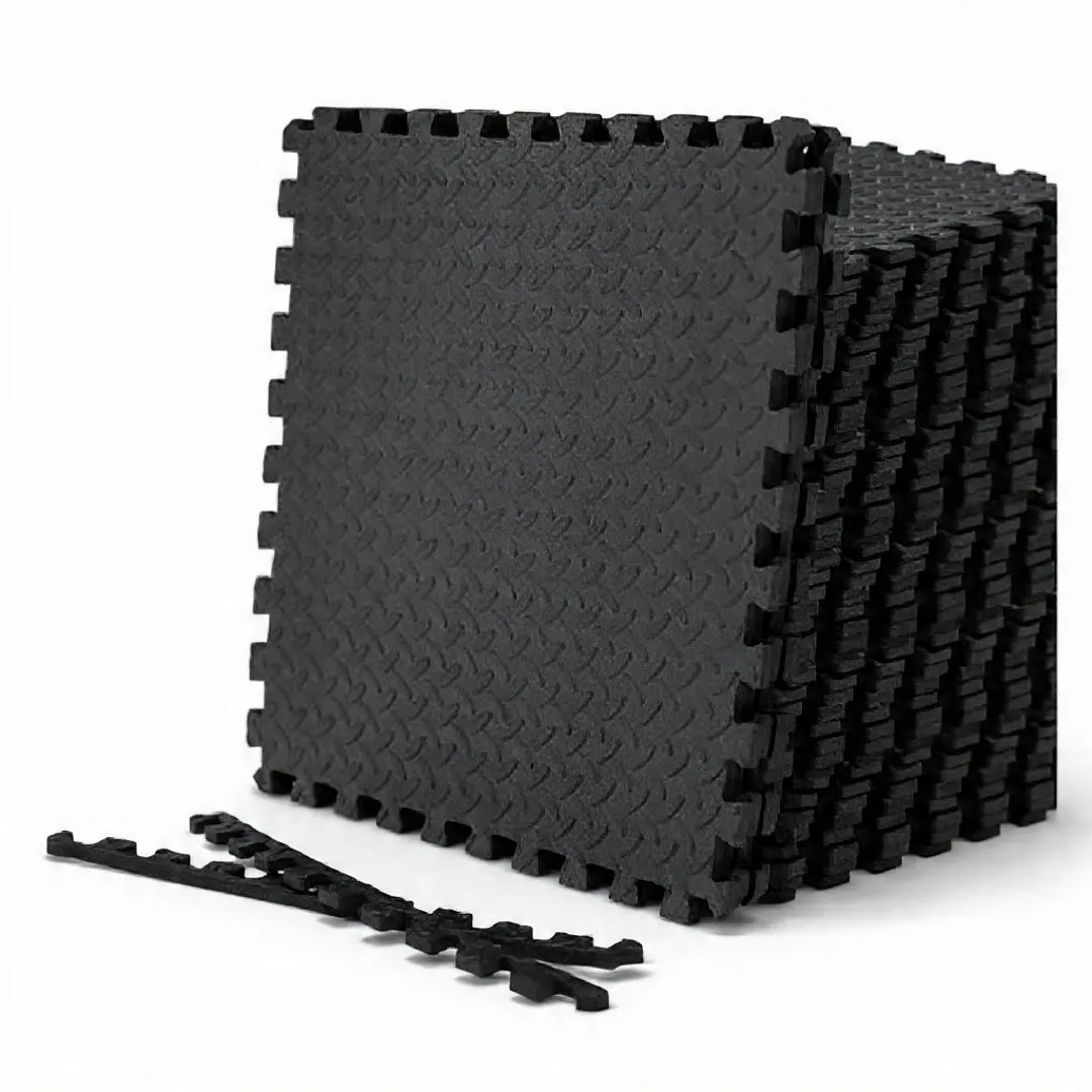Anchor 48 Interlocking Non-slip Soft Foam Floor Mat Tiles for Gym Home
