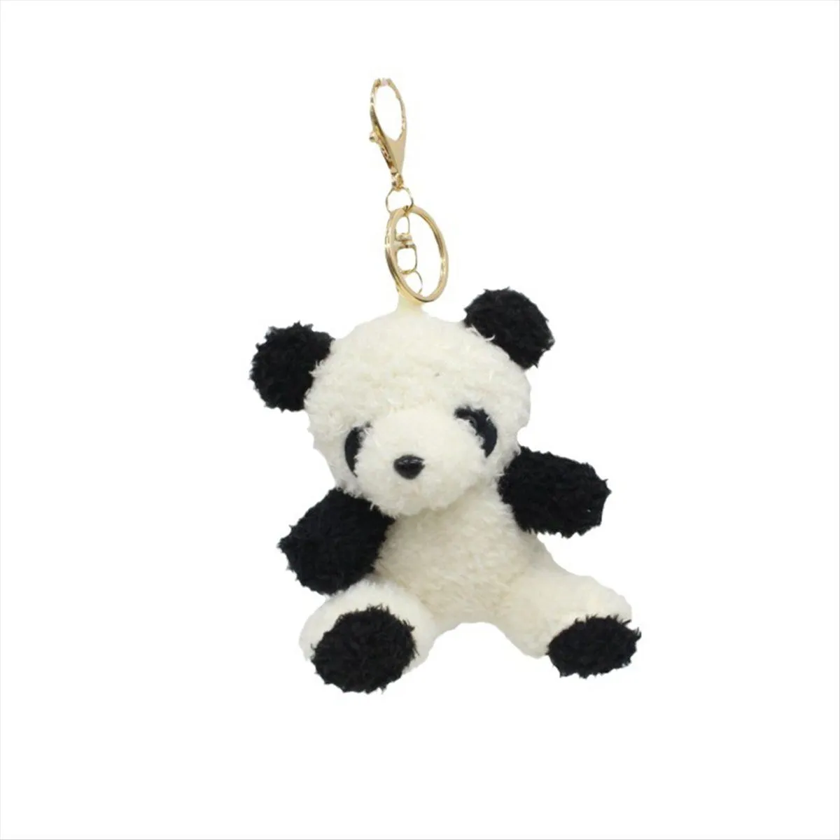Plush Panda Keychain Stuffed Animal Ornaments Pendant for Backpacks
