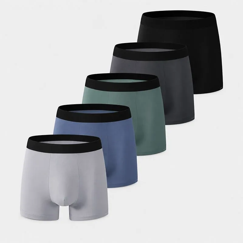 OYY Long Leg Men's Underwear AntiChafe Stretch BoxerBriefs- 5 Pack