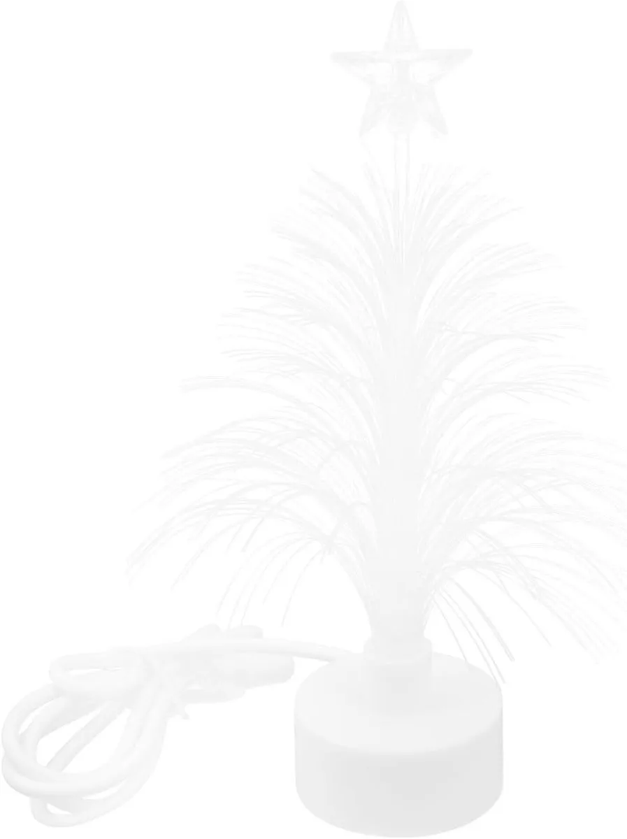 Mini Led Christmas Tree Night Light, Color Changing Fiber Optic Light, USB