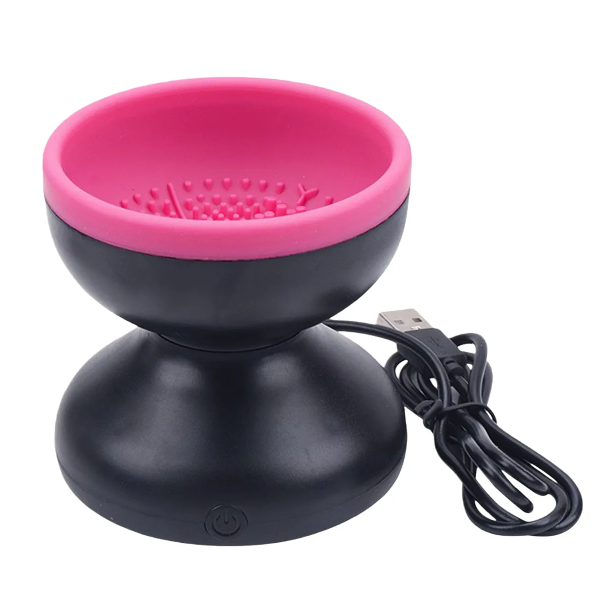 Electric Makeup Brush Cleaner with USB Charging, Pink and Black