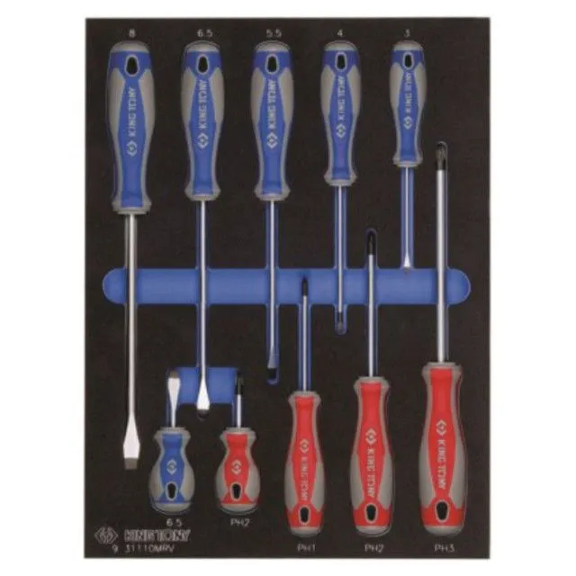 King Tony - Screwdriver Set 10 Piece Eva Foam