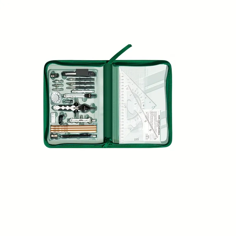 Professional Drawing Set - Precision Geometry and CAD Tools