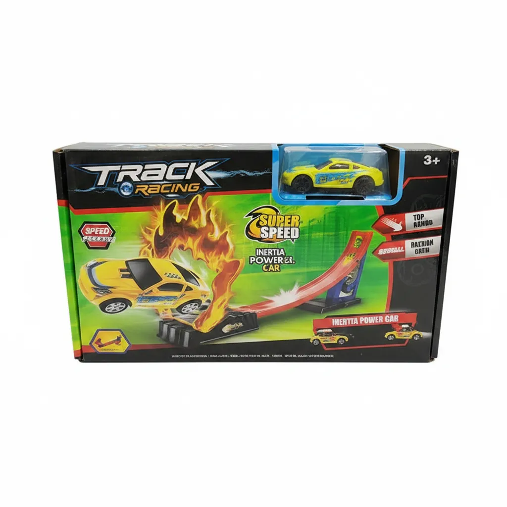 Electric Slot Car Racing Set with 20-Foot Track & 4 Cars
