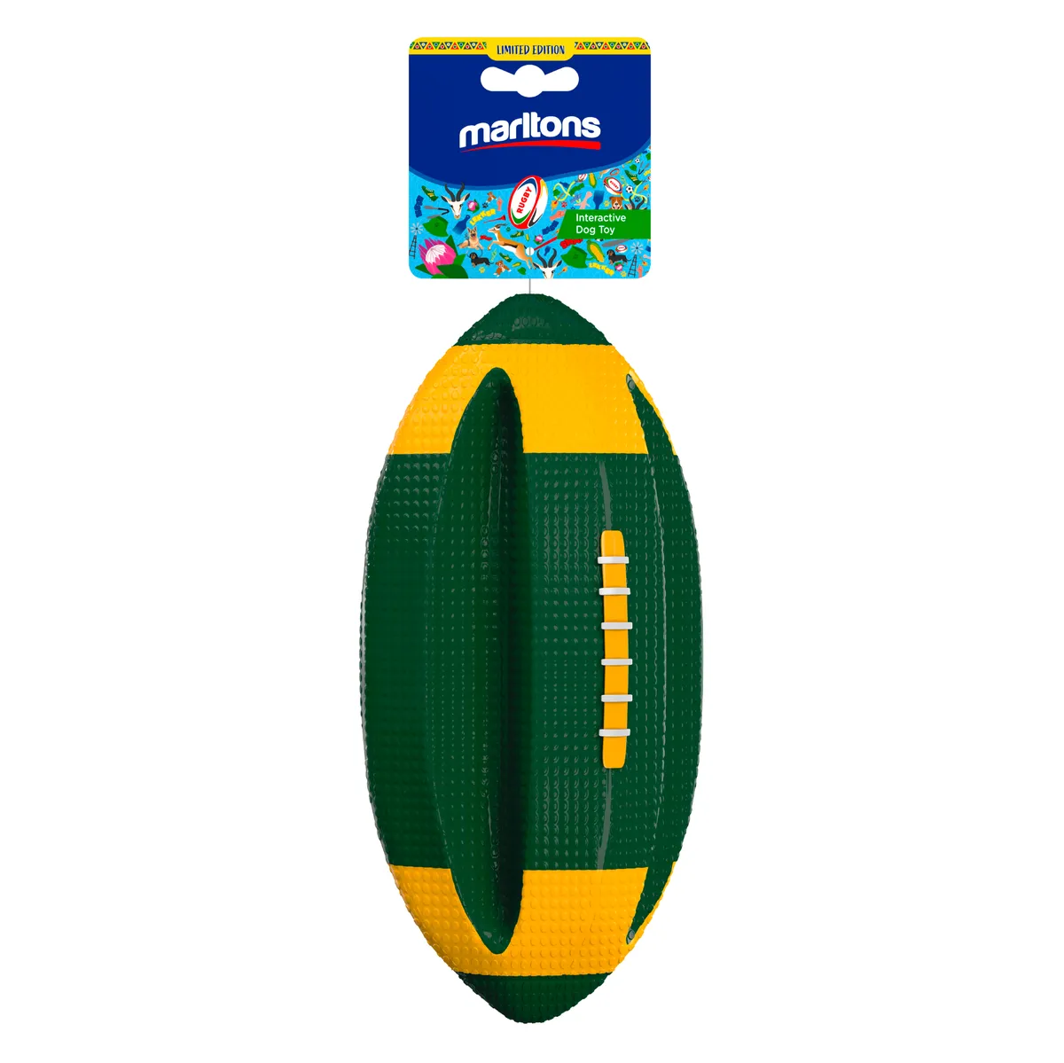 Marltons Green and Gold Vinyl Rugby Ball