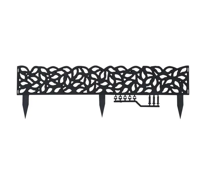 Garden Edging Falling Leave Decorative Screen Charcoal 150 x 900 x 7 mm