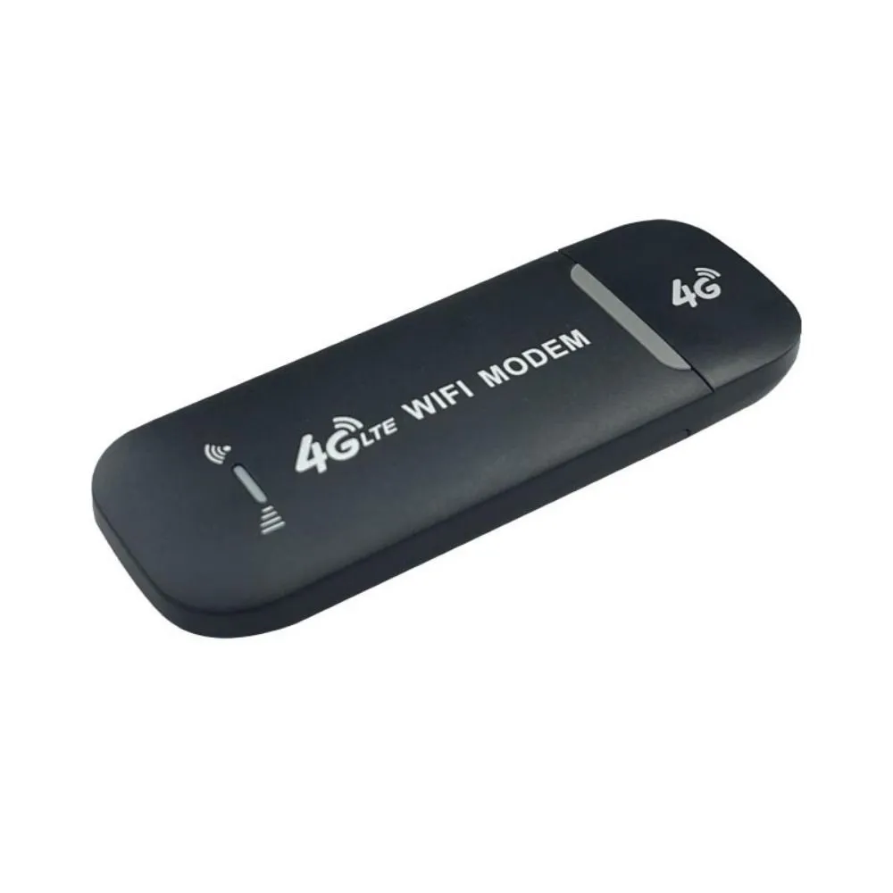4G USB WiFi Modem Dongle - 150Mbps, 3-in-1 Plug & Play, 8-Device Sharing - Black