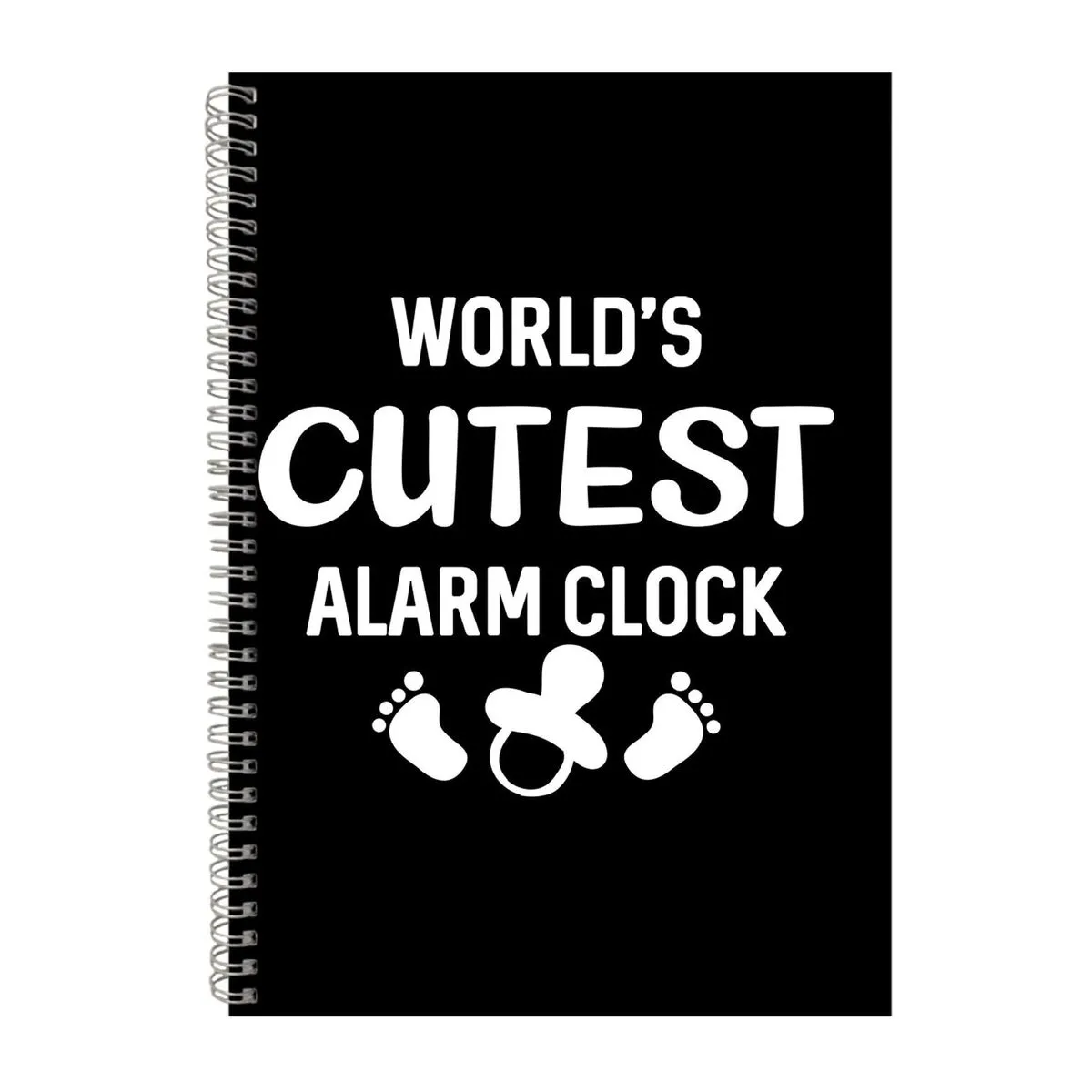 Cutest Alarm A4 Notebook Spiral Lined Trendy Notepad Baby Gift Idea 302