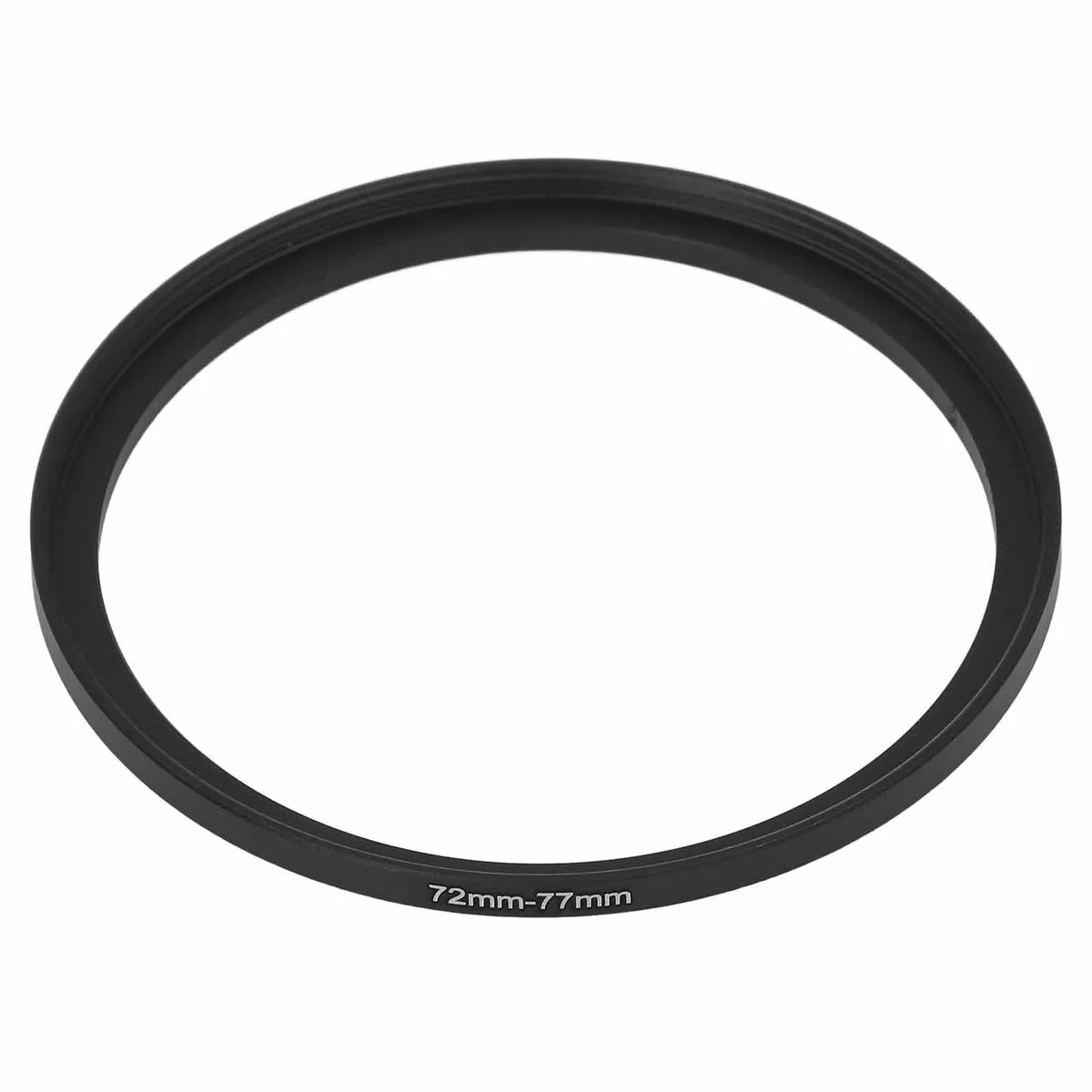 Black 72-77mm Filter Adapter Ring - For UV/CPL/ND Camera Lenses