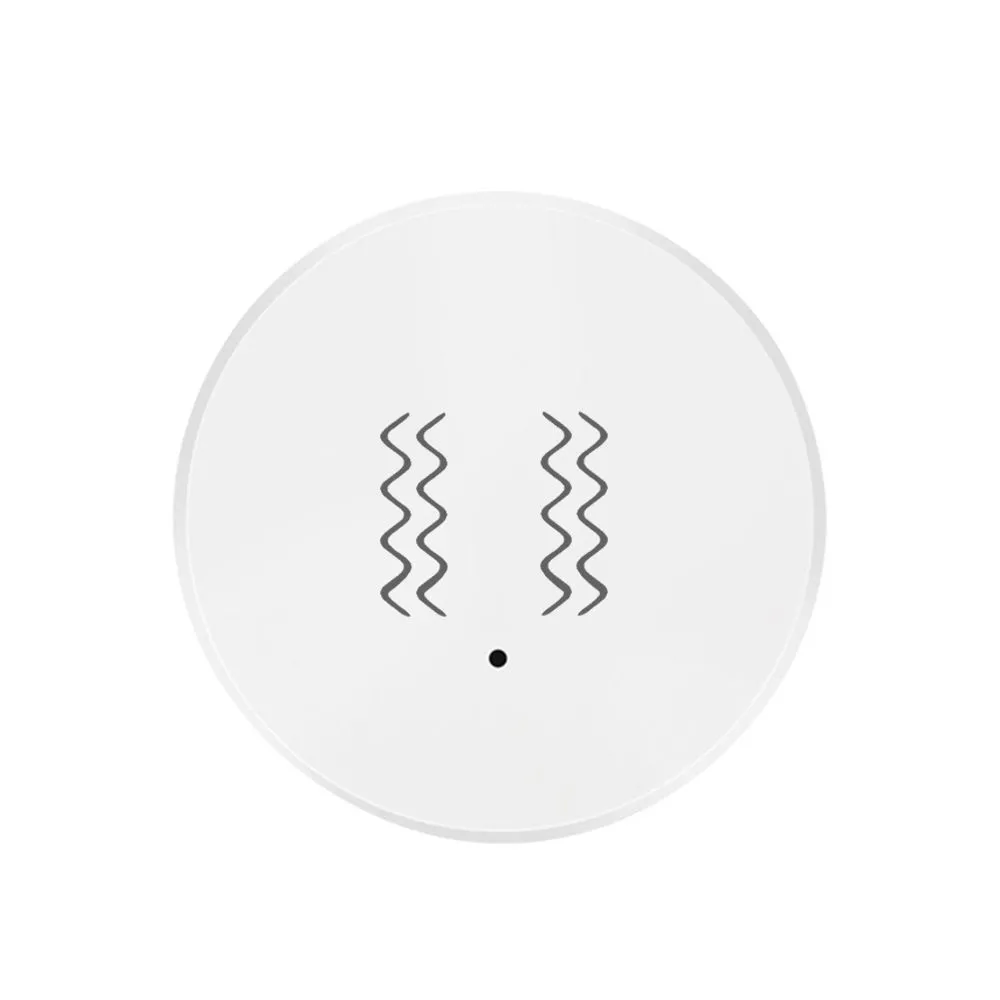 Tuya Zigbee Vibration & Motion Sensor for Smart Home Automation, White