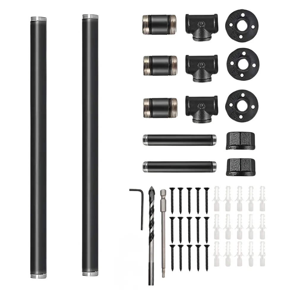 2M Wall-Mounted Wrought Iron Stair Handrail Safety Rail