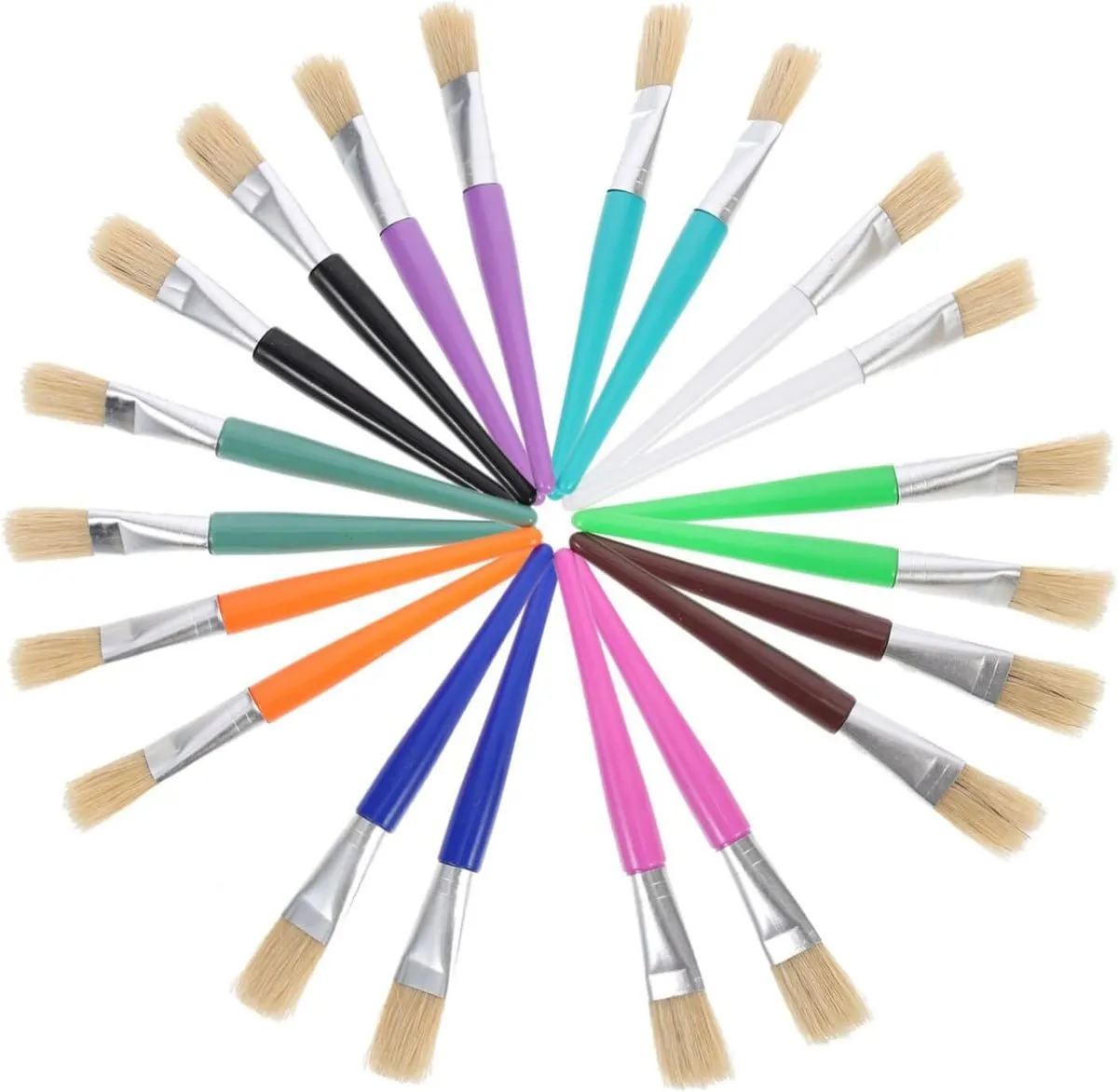 20pcs Boy Girl's Painting Brushes of Boys and Girls Paint Brushes for Art