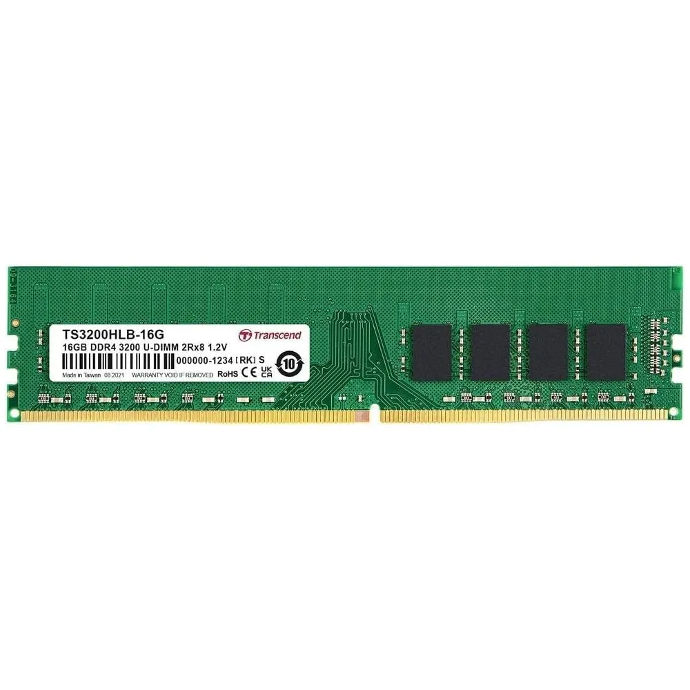 Transcend 16GB DDR4 3200MHz Desktop RAM - TS3200HLB-16G 288-Pin DIMM