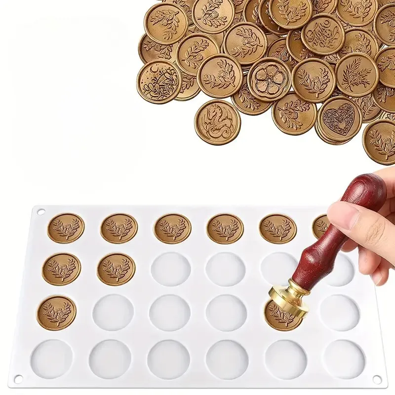 1 x Wax seal silicone mould - Non stick - 15 Cavity