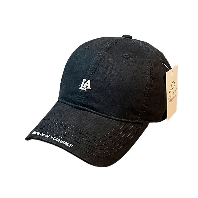 Minimalist Letter Versatile Baseball Cap, Sun-Protective Sunshade Cap - Black