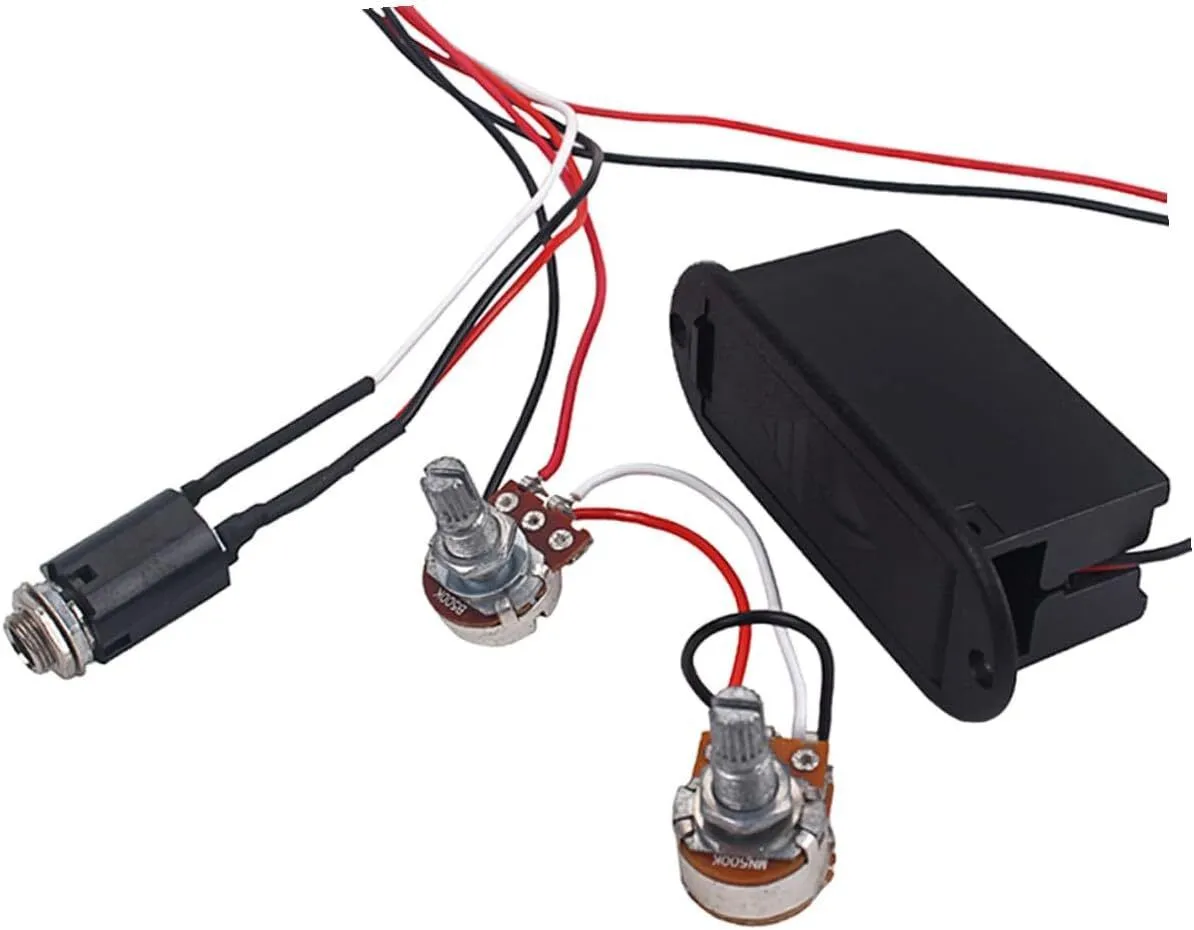 Band Equalizer Bass Guitar Preamp Circuit with Volume and Tone Control