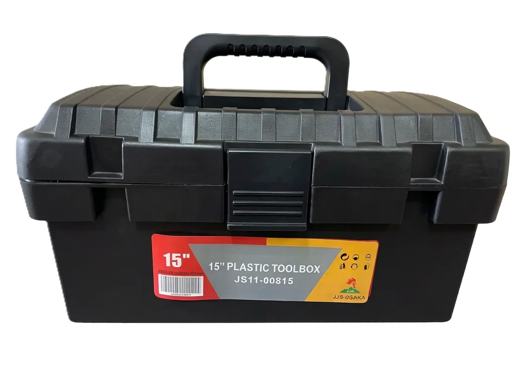 Osaka 15" Heavy-Duty Plastic Toolbox with OrganisersTray (JS11-00815)