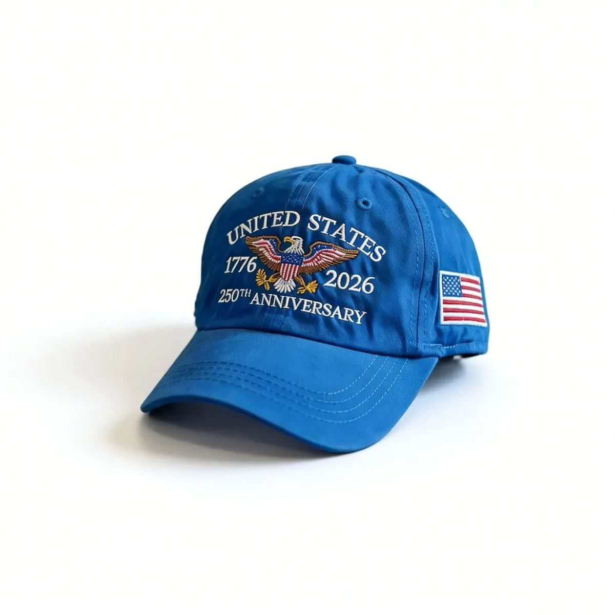 Embroidered Eagle Flag 250th Anniversary Baseball Cap