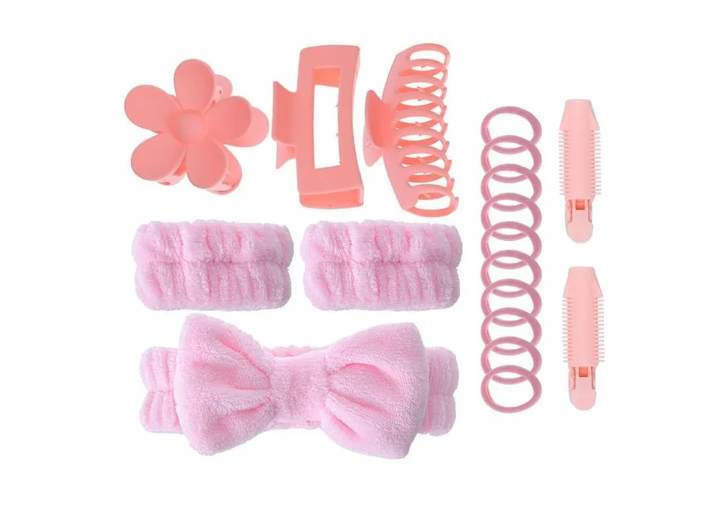 18PCS Skincare Headband Set for Face Washing Makeup and Spa, Soft Hairband