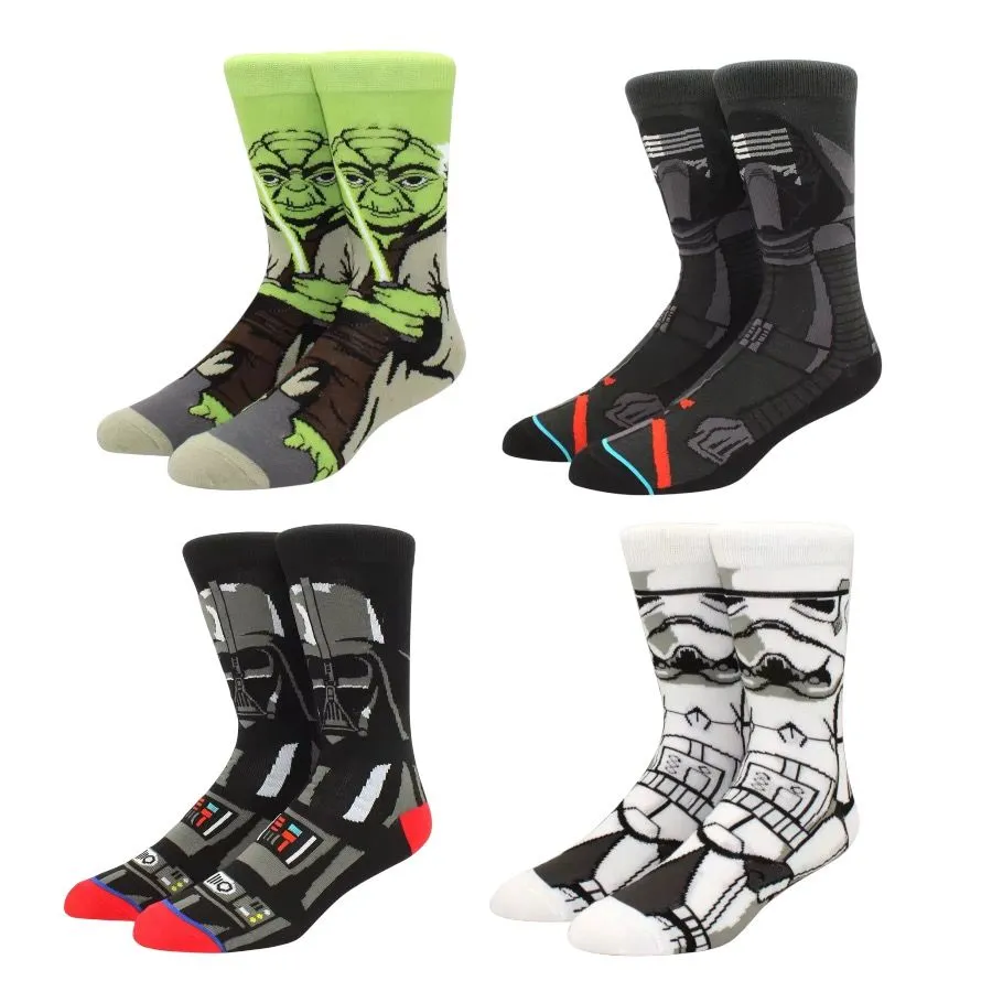Star Wars Themed Novelty Socks Yoda 4 pairs