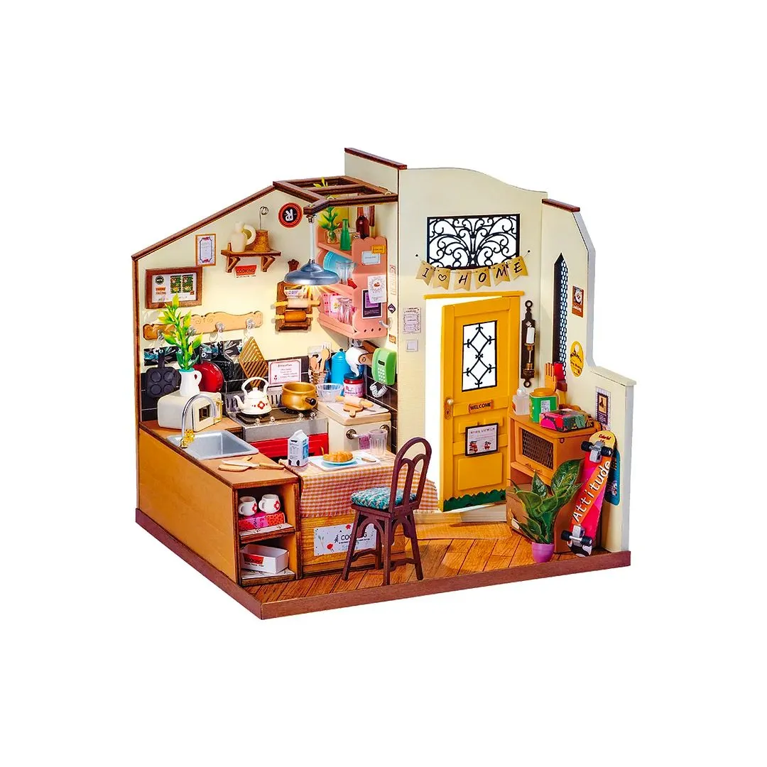Robotime Cozy Kitchen DIY Miniature House Kit