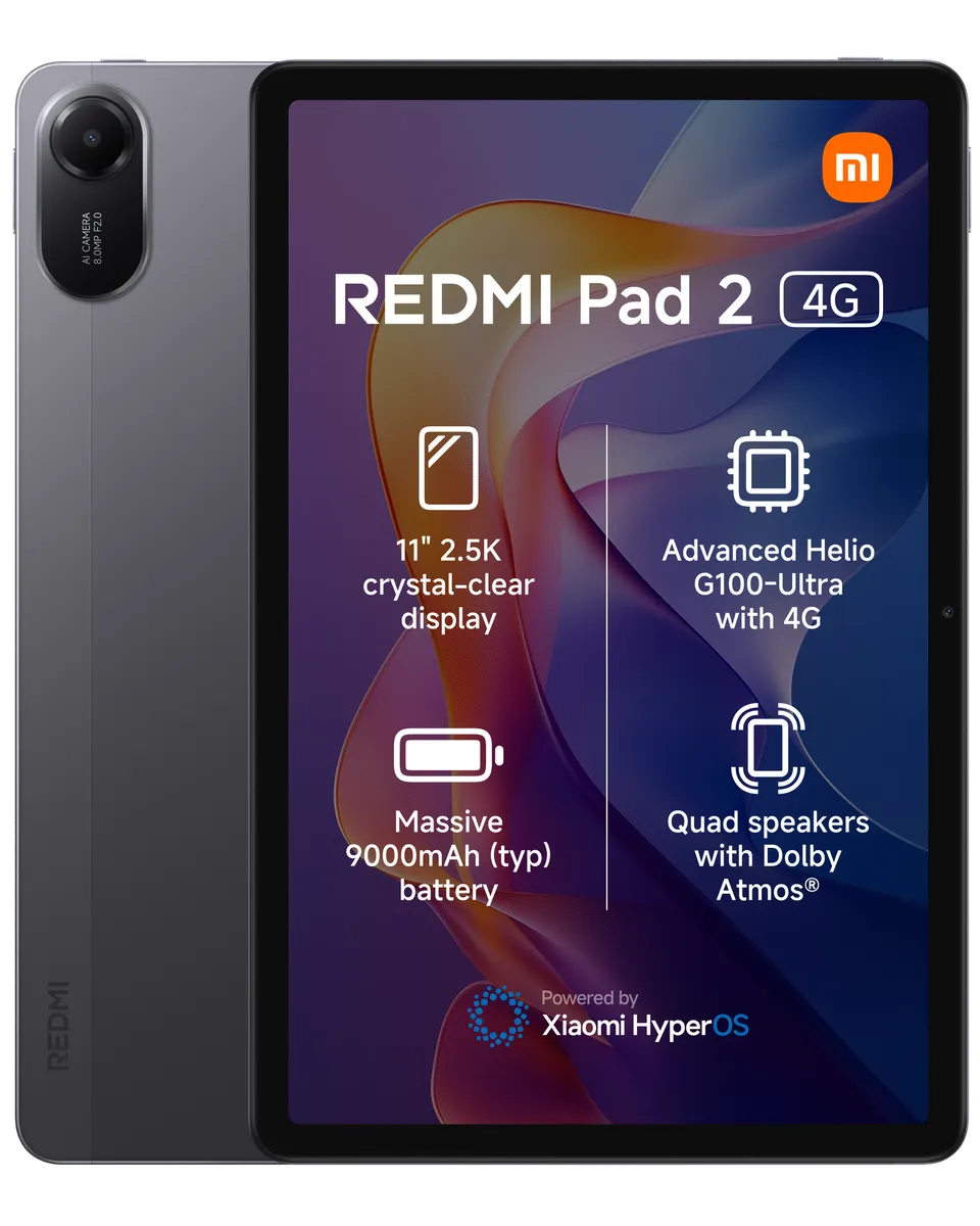 Xiaomi Redmi Pad 2 4G 11" LTE Tablet - Graphite Grey (4GB RAM + 128GB)