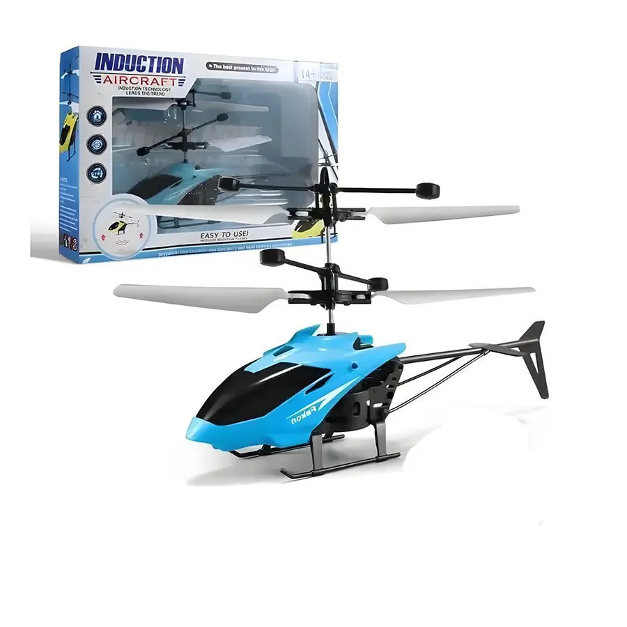 Indoor/Outdoor Infrared Hand Induction Aircraft Flying Toy - Blue
