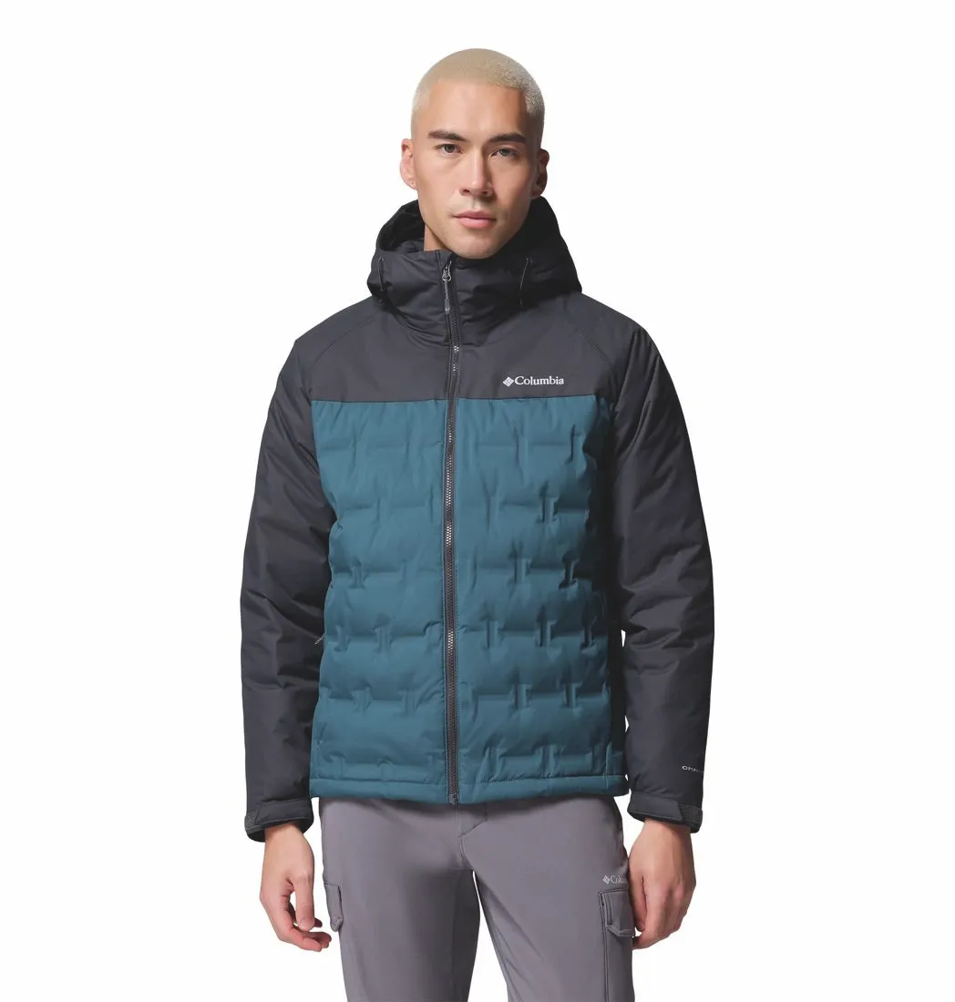 Columbia Men's Grand Trek III Down Hooded Jacket Everblue Shark